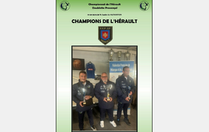 RÉSULTATS CHAMPIONNAT DE L'HÉRAULT DOUBLETTE PROVENCAL