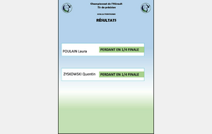 RÉSULTATS CHAMPIONNAT DE L'HÉRAULT TIR DE PRÉCISION